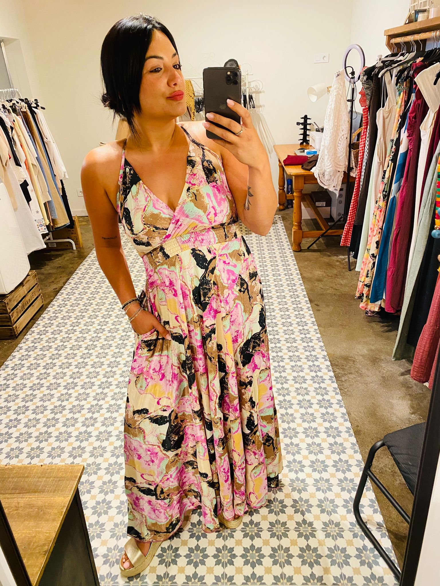 Vestido tirantes colores