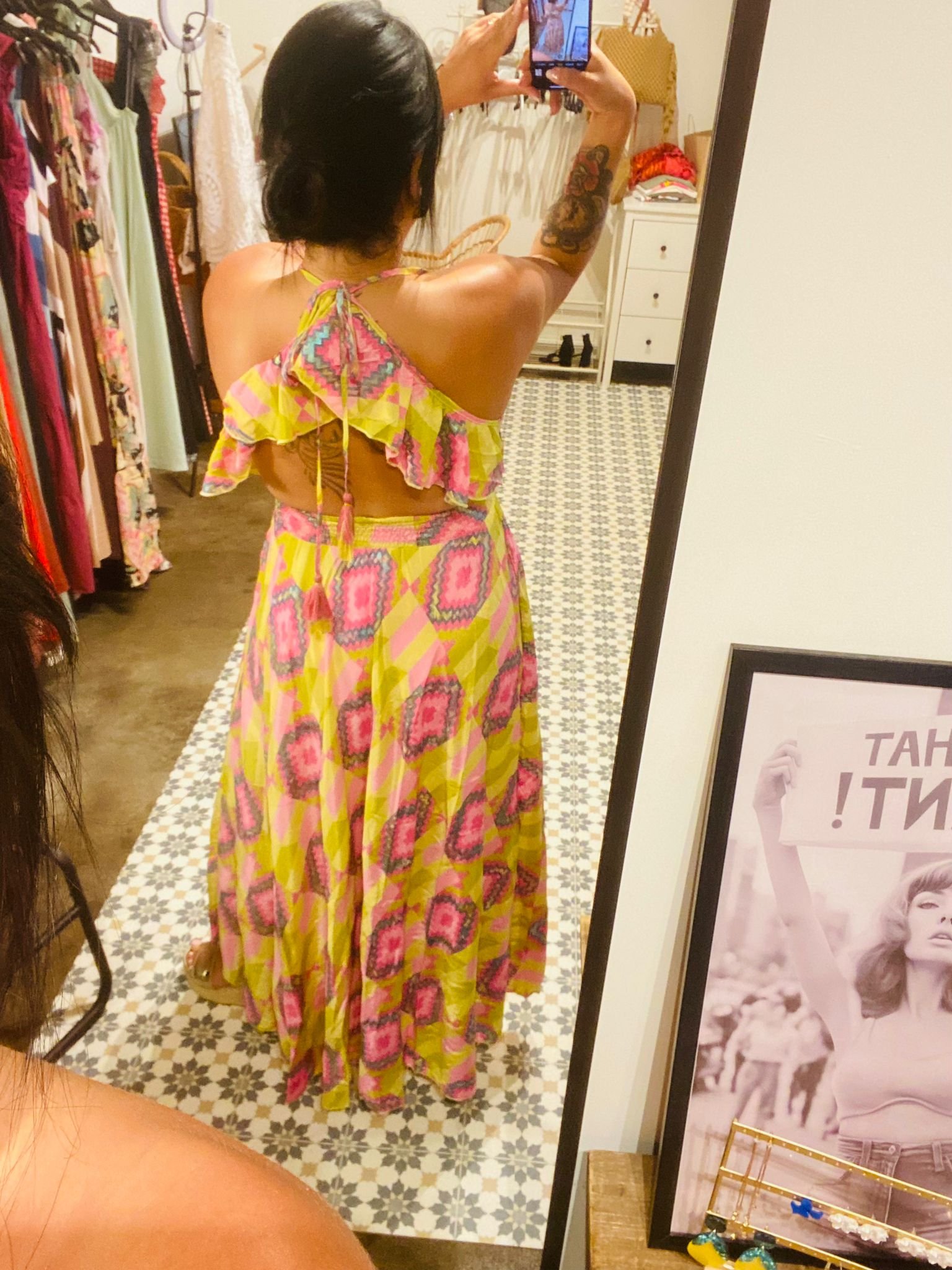 Vestido tirantes amarillo - Imagen 2