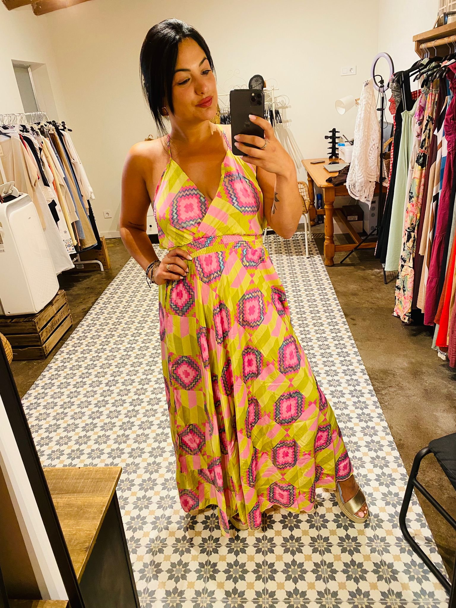 Vestido tirantes amarillo